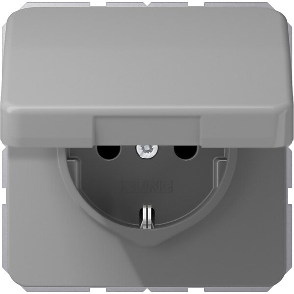 JUNG SCHUKO-Steckdose 16A 250V Klappdeckel CD 1520 BFKL GR